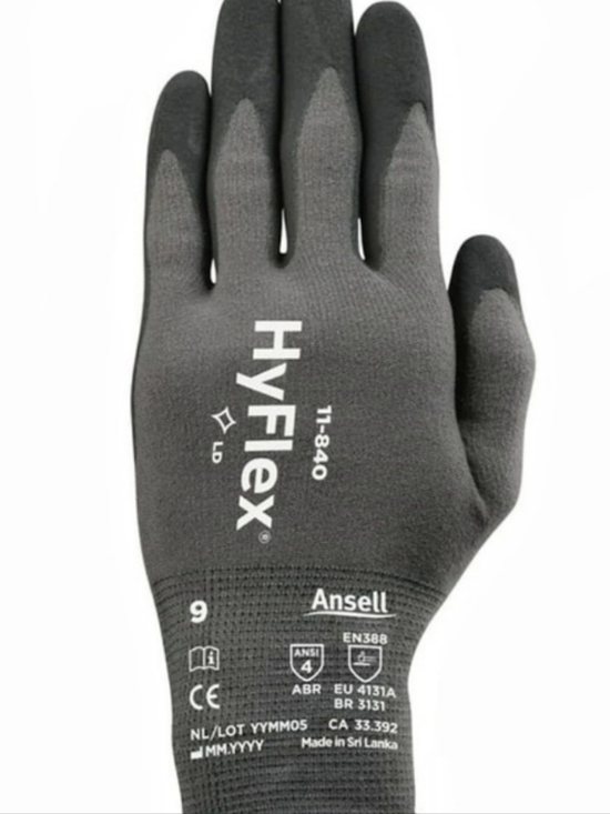 Ansell Other - (LOT OF 10 PAIRS) Ansell HyFlex 11-840 Nitrile Rubber Work Gloves Size 9